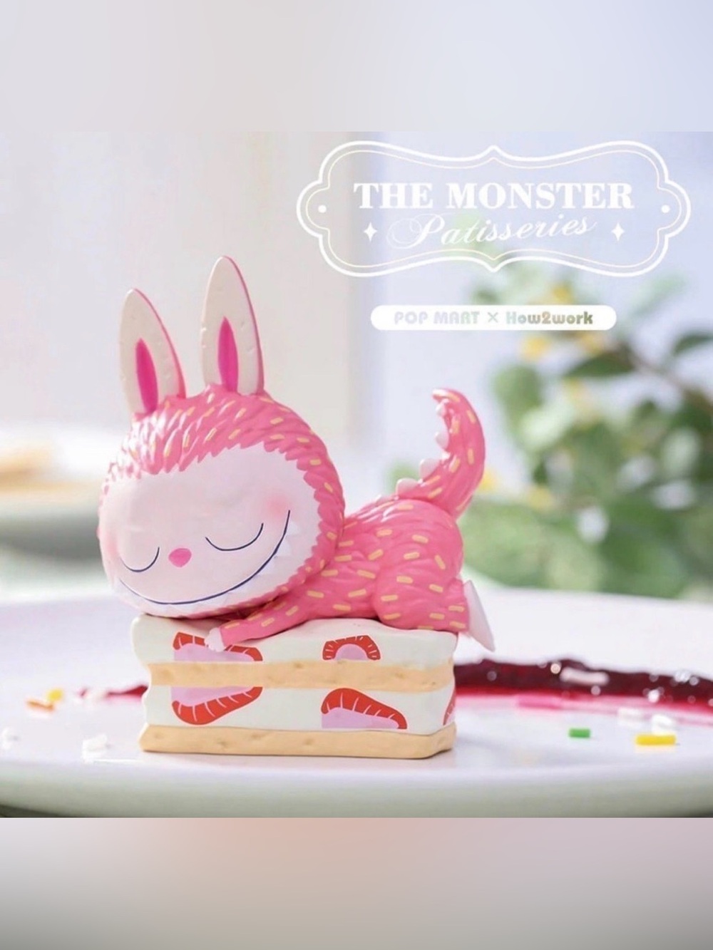 The Monsters Patisserie Labubu STRAWBERRY FRAISIER CAKE -100% Authentic